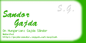 sandor gajda business card